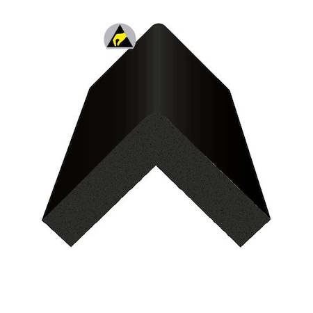 Ergomat Square Corner Bumper ESD Black SCB120-ESD-BK